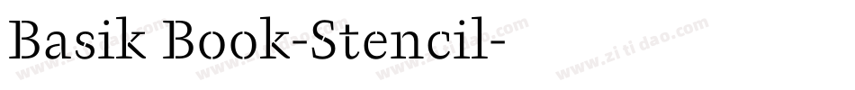 Basik Book-Stencil字体转换